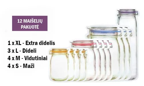 Namanijos daugkartiniai maišeliai maistui laikyti - Image 7