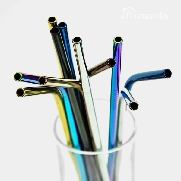 Daugkartiniai metaliniai šiaudeliai