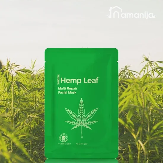 Natūrali atstatomoji Kanapių veido kaukė